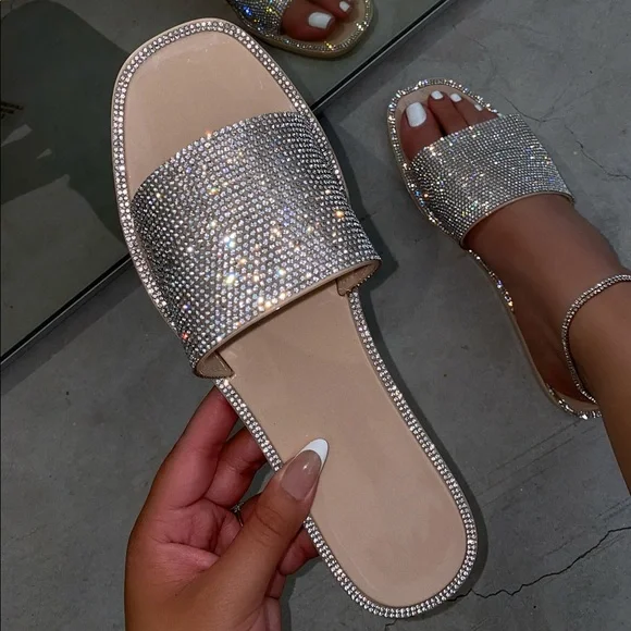 Rhinestone Sandals Wild Diva Diamond Sandals Jelly Sandals Wild